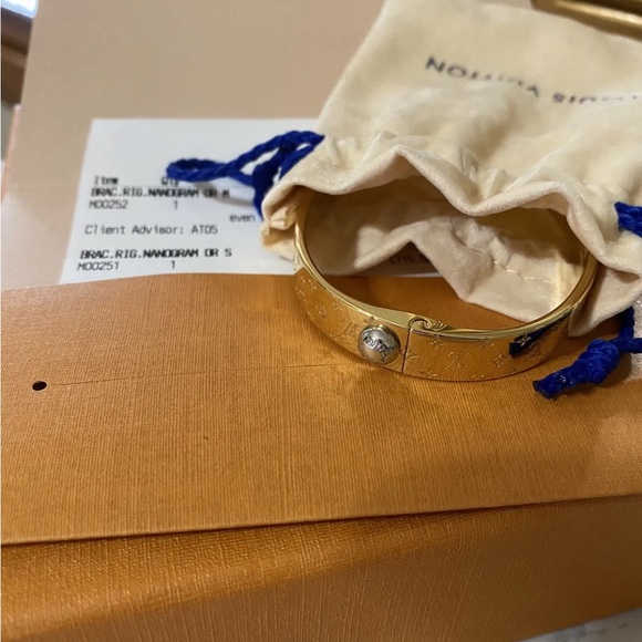 100% Authentic Louis Vuitton Bracelet Gold - Picture 8 of 12